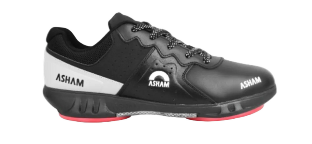 Quick Pick - Asham Men’s Edge Ultra Lite Shoes (Men’s 10, Right Handed, with Black Toe Dip, RDS Discs, and Asham Gripper)